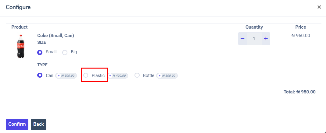 Product Configurator and Price Extras.