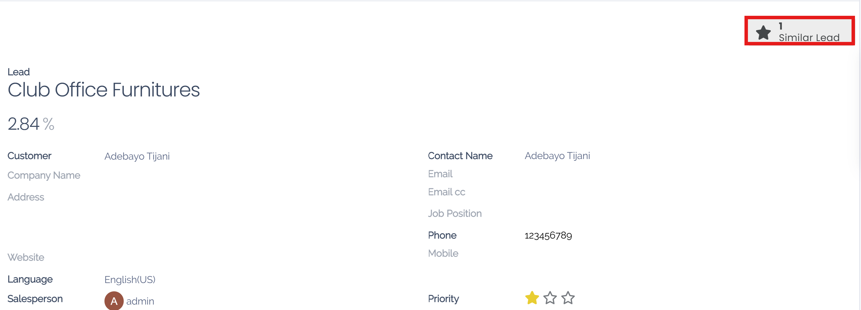 Similar leads smart button.