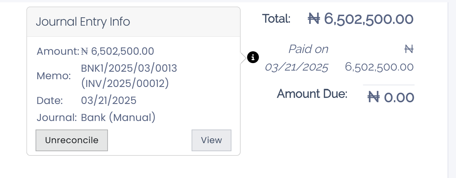 Full refund credit note.