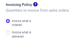 How to choose your invoicing policy on Juniper Sales?