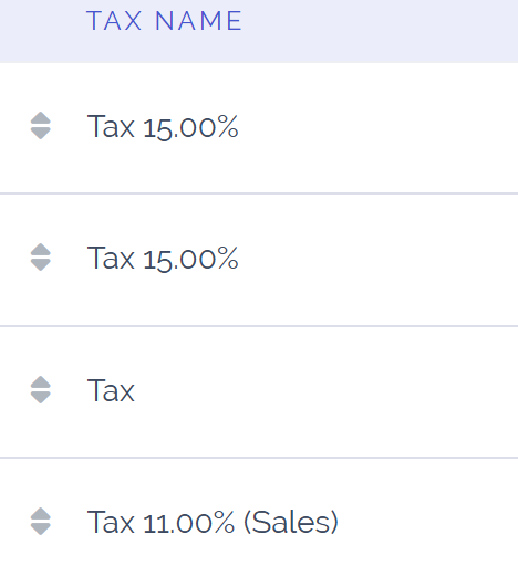 The taxes' sequence in Juniper determines which tax is applied first