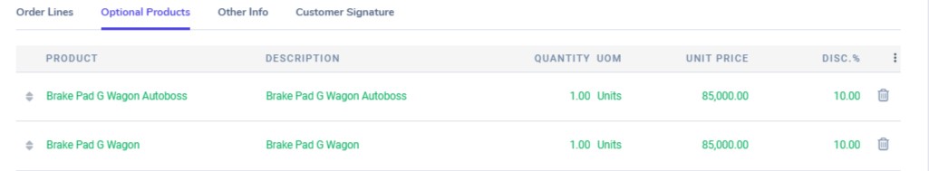 How to add optional products to your quotations on Juniper Sales.