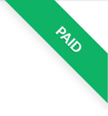 How the initial down payment invoice has a green paid banner in Juniper Sales.