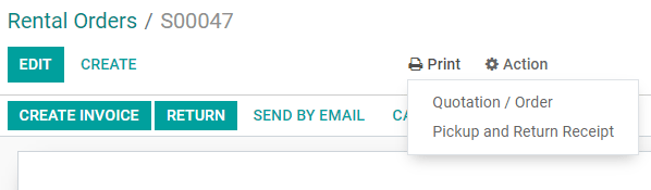 Printing a Pickup and Return receipt in Juniper Rental