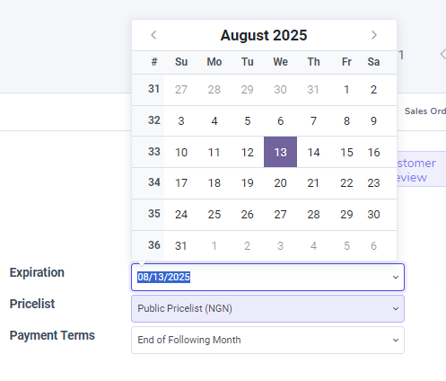 How to configure deadlines on Juniper Sales.
