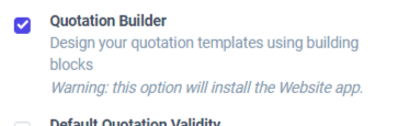 How to enable quotation builder on Juniper Sales.