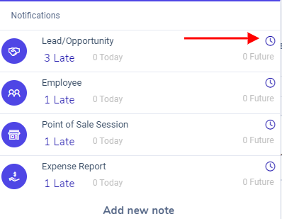 Activity menu drop down with focus on where to open activity view for CRM.