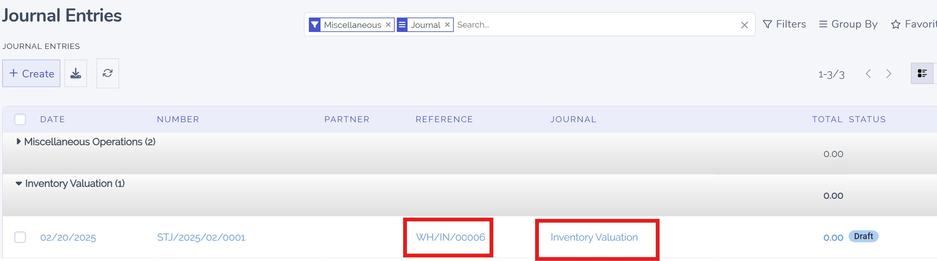 Show accounting entry of 8 tables from the list.