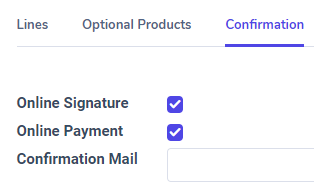 How to enable online signature on a quotation template.