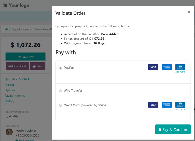 How to register a payment on Juniper Sales.